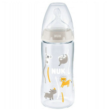 Nuk First Choice Art.SK56 Пластмассовая бутылочка c ортодонтической силиконовой соской (0-6 мес), 300мл (ассорти)