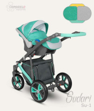„Camarelo Sudari Art.SU-1“ universalus vaikiškas vežimėlis trys viename