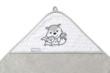 Baby Ono Art. 346/03  Детское полотенце велюр после купания с капюшоном (100x100 см)
