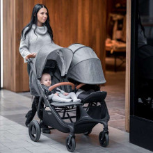 „Valco Baby Snap Duo Trend“, 9939 str. „Charcoal“ sportiniai vežimėliai dvyniams
