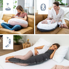 Doomoo Buddy Art.207601 Bear Grey Многофункциональная подушка для беременных и кормящих