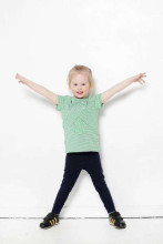 „Reet Aus“ marškinėliai vaikams „Art Strips“. 13287 „Green Striped Kids“ vasaros marškinėliai