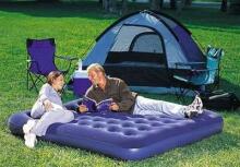 Dvivietis pripučiamas čiužinys su dangčiu „Bestway Flocked Air Bed“