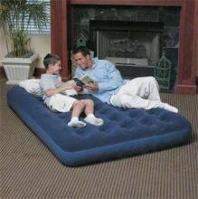 Dvivietis pripučiamas čiužinys su dangčiu „Bestway Flocked Air Bed“