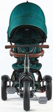 Bentley Trike Art.BN1G Spruce Green  Детский трехколесный интерактивный велосипед c надувными колёсами, ручкой управления и крышей