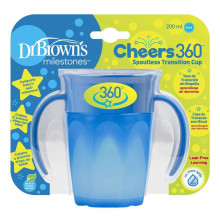 Dr.Browns CHEERS 360  Cup Art.TC71004-INTL Treniņu  krūzīte , 200 ml 6M+