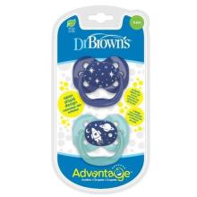 Dr.Browns Advantage Art. PA12002-INTLX Ortodontinis silikono masalas 0-6 mėn., (2 vnt.)