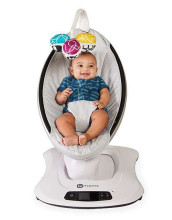 4moms MamaRoo® Infant Seat 4.0  Art.17840 Cool Mesh электронное детское кресло/умные качели ФоМамс