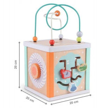 EcoToys Active Cube Art.1031  Деревянная игрушка - Куб для развития моторики