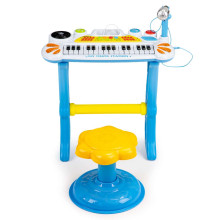 EcoToys Electronic Keyboard  Art.HC490441 Blue   Синтезатор с микрофоном  со звуком и световыми эффектами