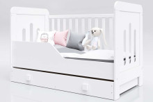 Baby Crib Club ZA Art.117596   Bērnu kokā gultiņa ar kasti 140x70cm