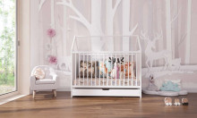 Baby Crib Club DK  Art.117606   Детская деревянная кроватка с ящиком 140x70см