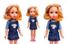 MingMing Girls  Art.M-751   Модная виниловая кукла с шёлковыми волосами,33см