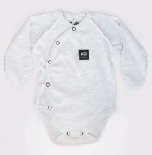 La Bebe™ NO Baby Body Art.117681 Grey Zīdaiņu bodiji no 100% kokvilnas ar garām piedurknēm