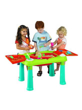 Keter Fun Table Art.29184184732 Turquoise Aktivitātes galds ar 2 krēsliem(Izcila kvalitāte)