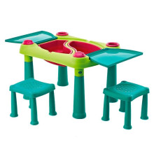 Keter Fun Table Art.29184184732 Turquoise Aktivitātes galds ar 2 krēsliem(Izcila kvalitāte)