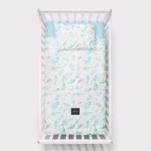Lullalove Bedding Set  Art.118865 Mint Fern Kokvilnas gultas veļas komplekts no 2 daļam, 100x135 cm
