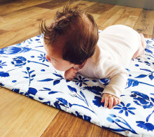 Lullalove Baby Wrap  Art.118919 Blue Ferns  Конвертик для новорождённого  75х75 см