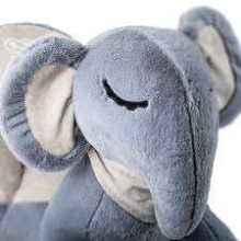 KinderKraft'20 Rocker Plush Elephant Art.KKZSLONGRY0000 Grey Мягкое кресло-качалка на колесиках  с поддержкой спинки