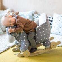 KinderKraft'20 Rocker Plush Elephant Art.KKZSLONGRY0000 Grey