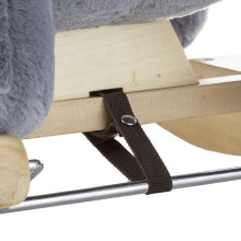 KinderKraft'20 Rocker Plush Elephant Art.KKZSLONGRY0000 Grey  Mīksts šūpuļzirdziņš uz ritentiņiem (opcionāli) ar muguriņas atbalstu (Šupuļzirgs)