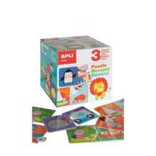 „Apli Kids 3 in 1“ 1340 str. „Domino“, dėlionė, atmintis