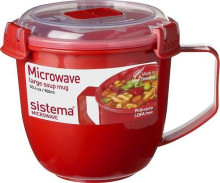 Sistema Mikrobangų krosnelės sriubos puodelis 1114 str. Talpykla maistui laikyti