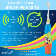 „Brush Baby Kidzsonic Art.BRB070“ vaikiškas elektrinis dantų šepetėlis