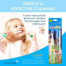 Brush Baby Go-Kidz Art.BRB123 Mikey  bērnu elēktriska zobu birste ar uzlīmēm