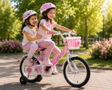 Esperia Kids Bike Junior Game Girl 14 Art.Art.9700 Vaikiškas dviratis su pripučiamais ratais ir plieniniu rėmu