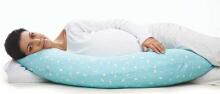 „La Bebe ™ Moon“ motinystės pagalvė Nr. 120636 Didelė pagalvė nėščioms moterims su atminties putomis (ypač minkštas ir tylus kūno prisitaikantis užpildas) 195 cm