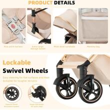 Kidsworld Bebby 3 in 1 Art.H-9 Brown Universalus 3 viename vežimėlis