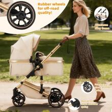 Kidsworld Bebby 3 in 1 Art.H-9 Brown Universalus 3 viename vežimėlis