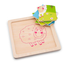 New Classic Toys Mini Puzzle Sheep  Art.10527 Bērnu koka puzle