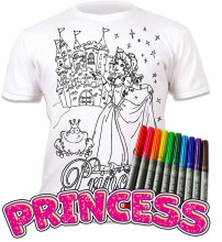 Splat Planet T-Shirt Princess Art.SP70174 Bērnu t-krekls ar flomasteriem