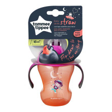 Tommee Tippee Art. 4470157 Easy Drink Straw Cup Mācību krūzīte ar salmiņu, 230ml. 6+m
