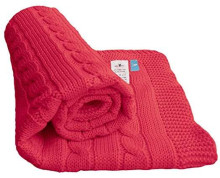 „Wallaboo Noa Poppy Red“ gaminys. WBN.0515.4901 Vaikiškos antklodės iš organinės medvilnės, 70x90 cm
