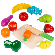 Safety Kid Wood Toys Art.KP1684 Деревянные фрукты и овощи в ведёрке