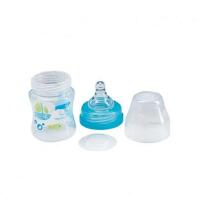 Butelis su plokščiu kaklu 120 ml BabyOno 402/02 rožinis