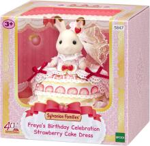 Sylvanian Families Freya šokoladinė zuikutė su gimtadienio suknele Art.5847