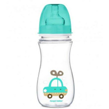 CANPOL BABIES wide neck anti-colic bottle  EasyStart Colourful Animals, 300 ml, 35/204