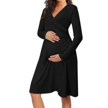 La Bebe™ Nursing Cotton Dress Donna Art.127325 Coral Red Невероятно комфортное платье/халатик для будущих и кормящих