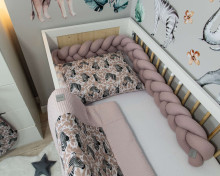 Baby Love Premium Safari Zebra Art.127371 Бортик-охранка для кроватки