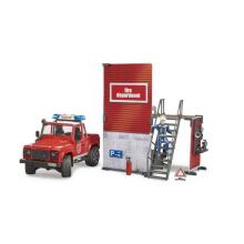 BRUDER gaisrinė su „Land Rover Defender“ ir ugniagesiu, 62701