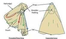 La bebe™ Nursing Sling VIP Linen  Art.127913 Brown