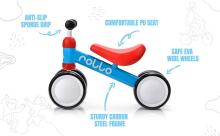 „Meteor® Balance Bike Rollo Art.22636 Pink“ motoroleris vaikams su metaliniu rėmu