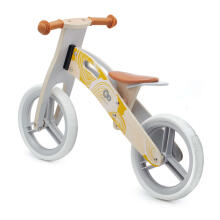 KinderKraft'21 Runner Natural Yellow Art.KRRUNN00YEL0000  Vaikiškas motoroleris su mediniu rėmu