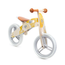 KinderKraft'21 Runner Natural Yellow Art.KRRUNN00YEL0000  Детский велосипед/бегунок с деревянной рамой