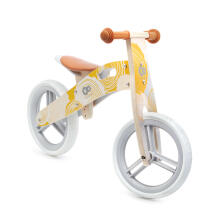 KinderKraft'21 Runner Natural Yellow Art.KRRUNN00YEL0000  Vaikiškas motoroleris su mediniu rėmu