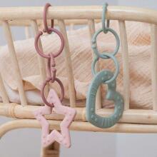 Bibs Baby Bitie Stars Art.129621 Blush